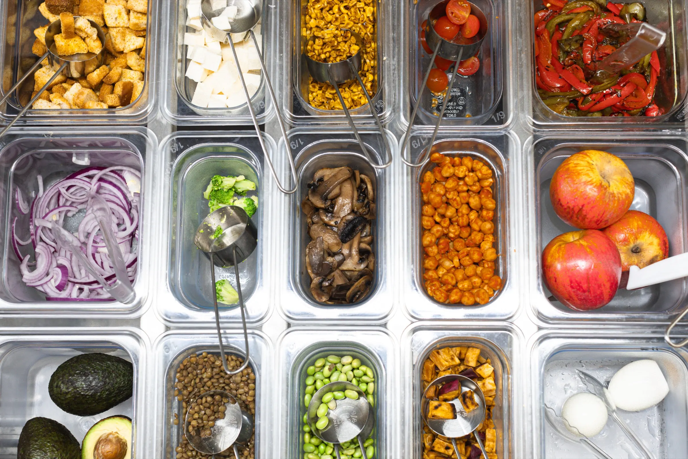 La barra de ingredientes frescos de Brío