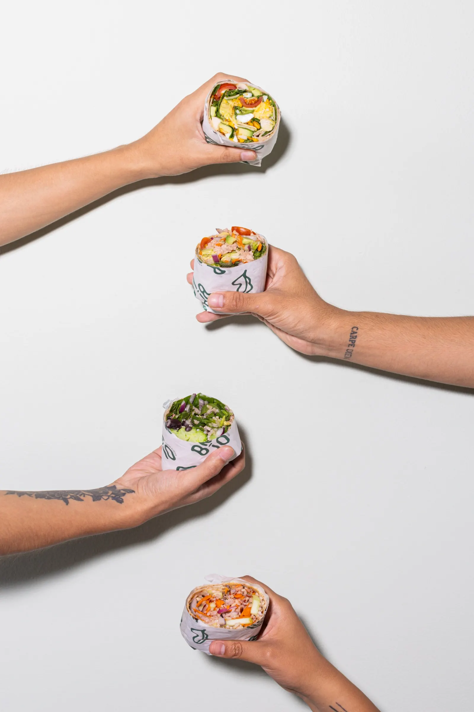 Cuatro wraps de Brío